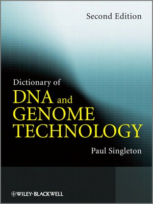 cover image of Dictionary of DNA and Genome Technology